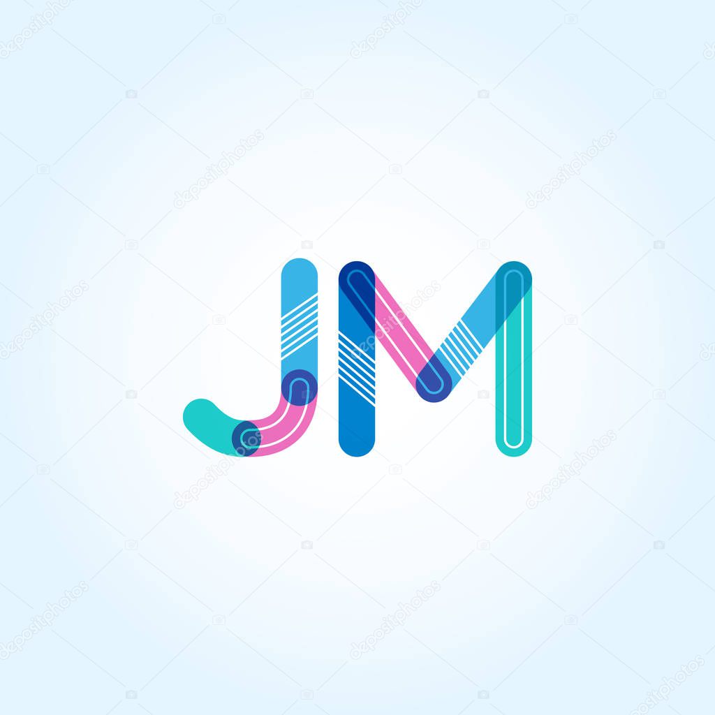 Jm connected letters Company Logo template. Vector illustration, corporate identity
