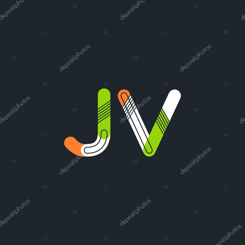 JV connected letters Company Logo template. Vector illustration, corporate identity