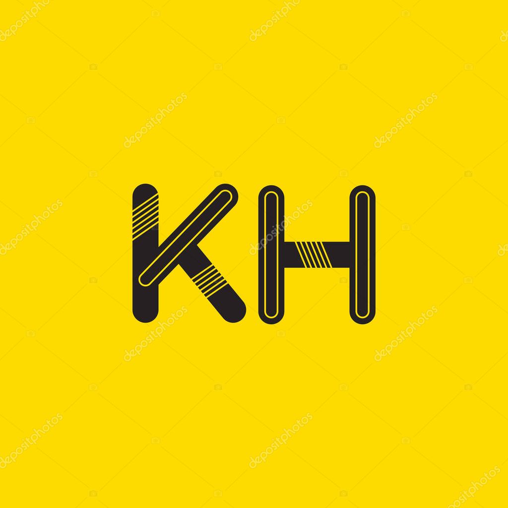 Kh connected letters Company Logo template. Vector illustration, corporate identity