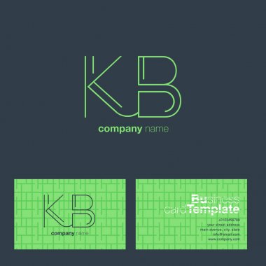 Kb line letters logo clipart