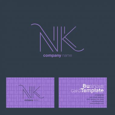NK harf Logo kartvizit
