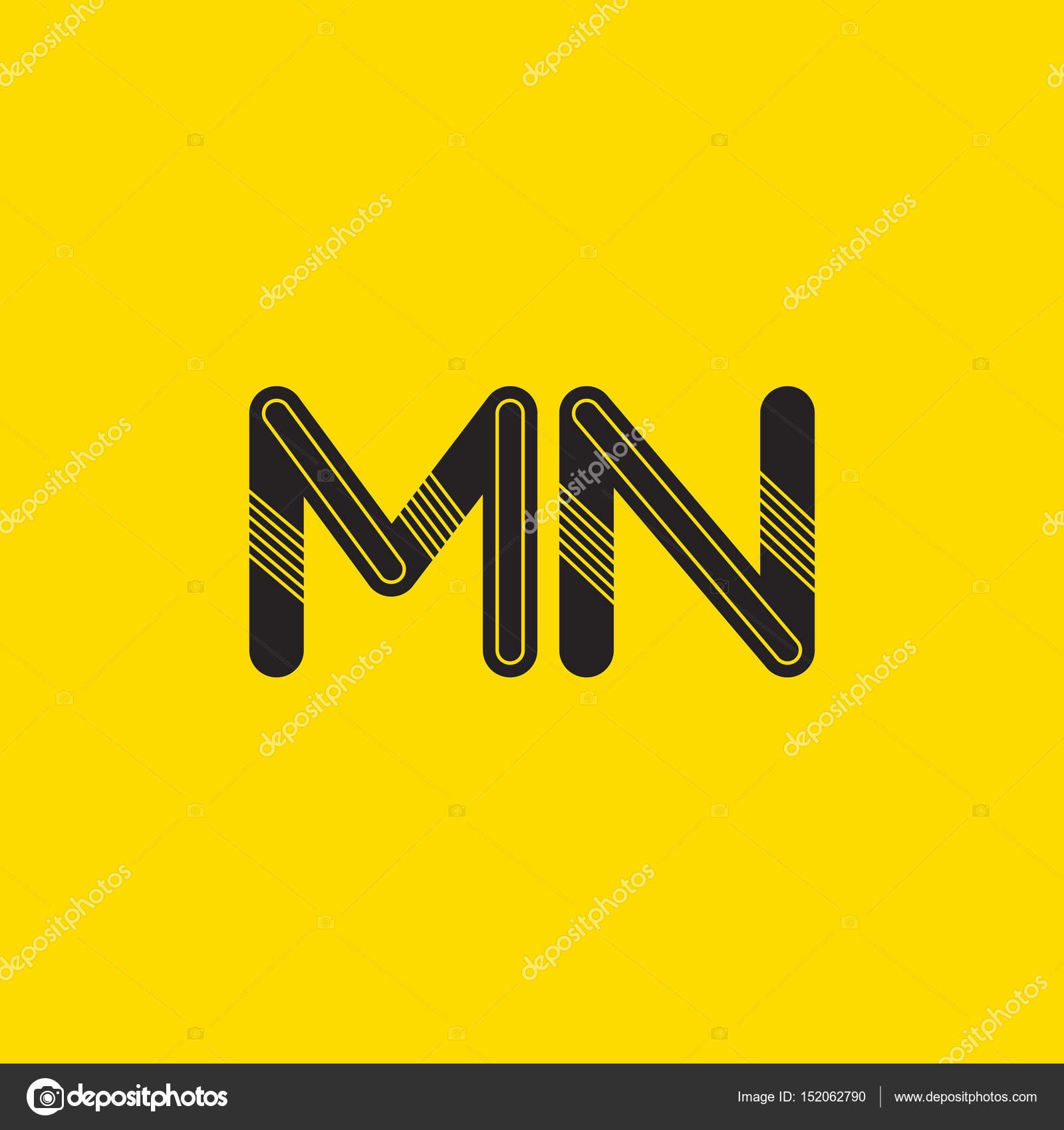 logotipo de letras mn