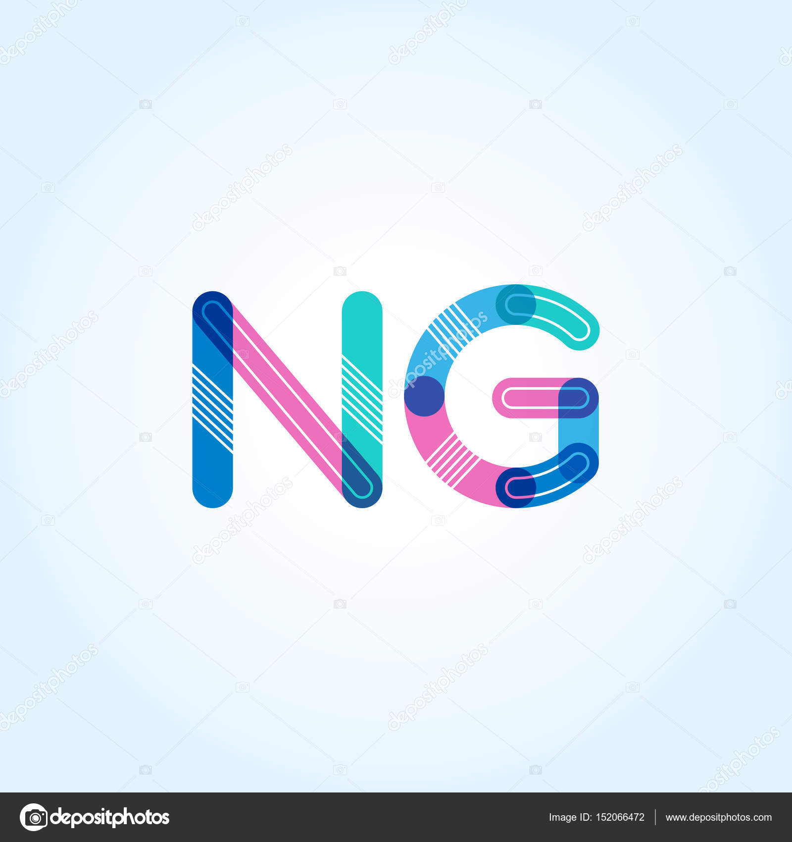 Ng Connected Letters Logo Vector Image By C Brainbistro Vector Stock