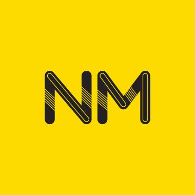 Bağlı nm harf logo