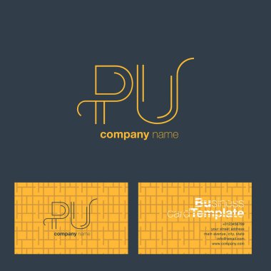 PU harf Logo kartvizit