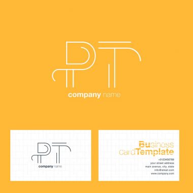 PT harf Logo kartvizit