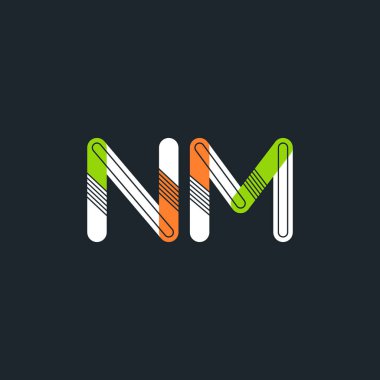 Bağlı nm harf logo