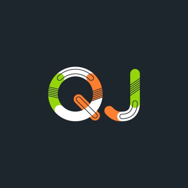 Bağlı Qj harf logo