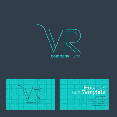 VR harf Logo kartvizit