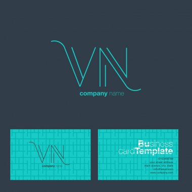 VN harf Logo kartvizit