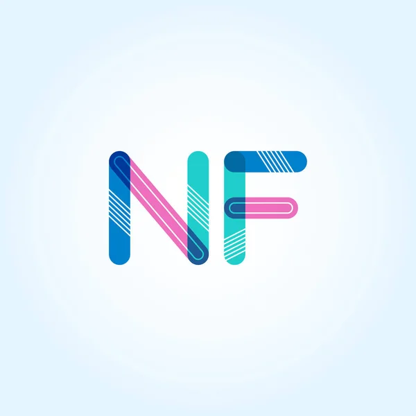 Nf 连接字母徽标 — 图库矢量图片