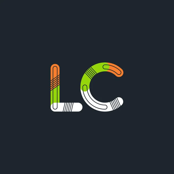 Logotipo de letras conectadas LC — Vector de stock