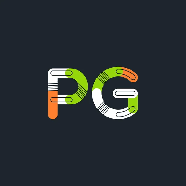 PG lettres connectées logo — Image vectorielle