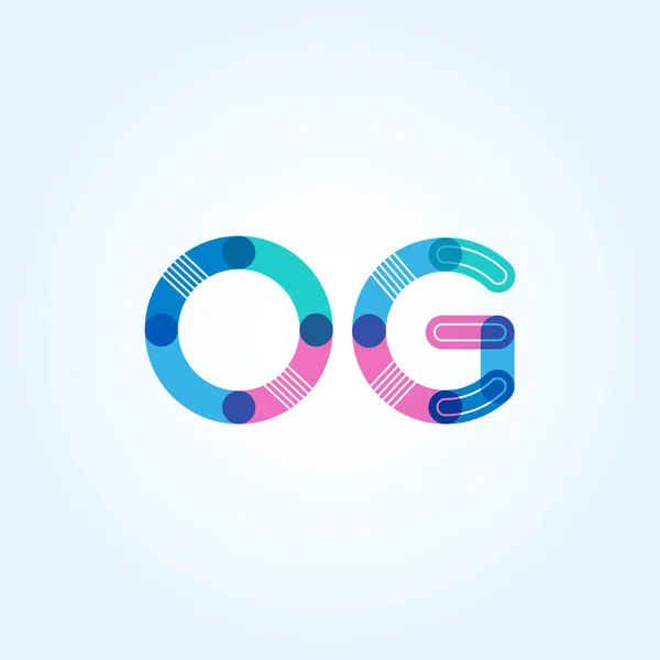 Логотип букв ОГ — стоковый вектор
