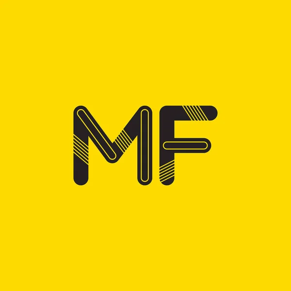Logo delle lettere collegate MF — Vettoriale Stock