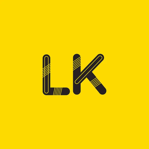 LK letras conectadas logotipo —  Vetores de Stock