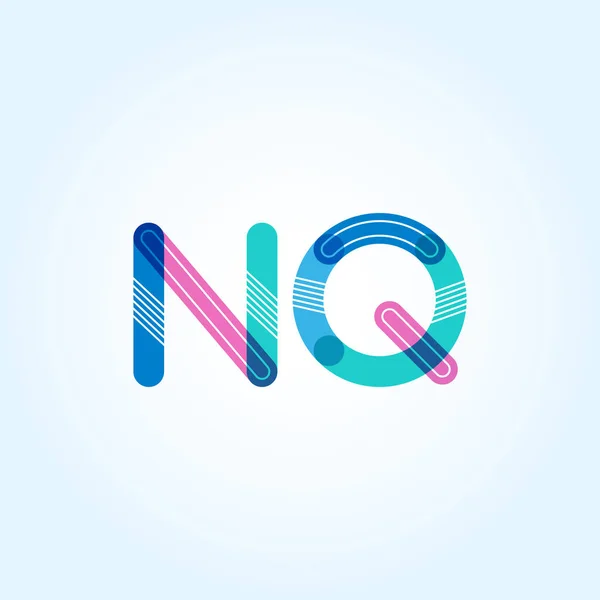 Logo de letras conectadas NQ — Vector de stock