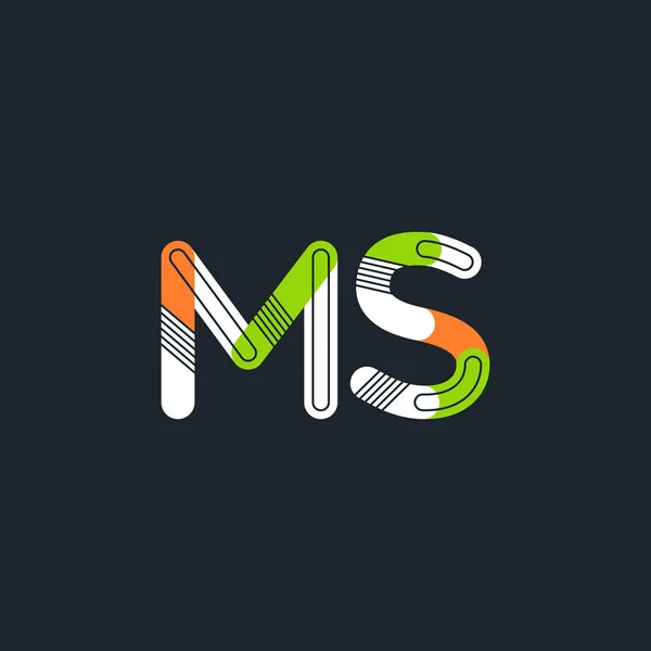Логотип букв MS — стоковый вектор