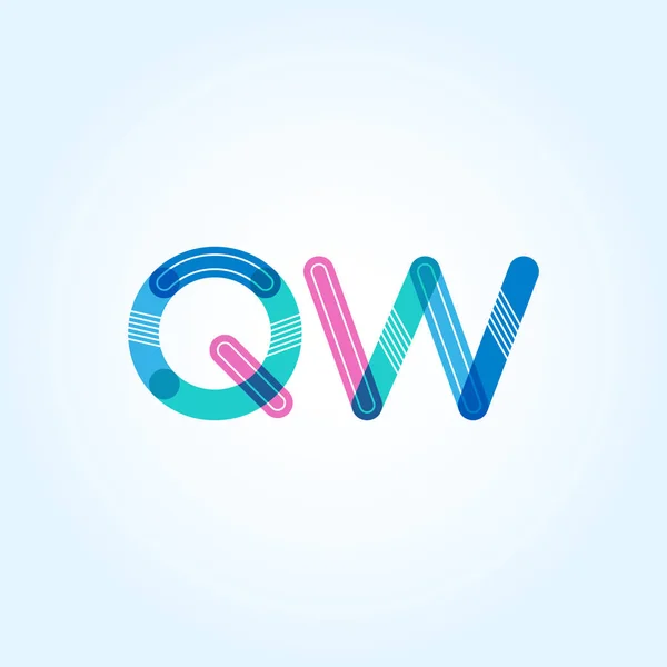 Логотип букв QW — стоковый вектор