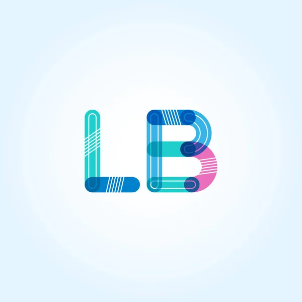 Logotipo de letras conectadas LB — Vector de stock