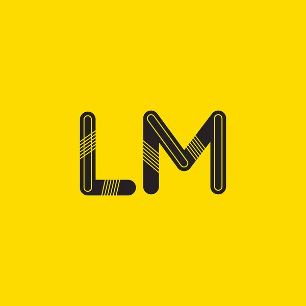 LM letras conectadas logotipo —  Vetores de Stock