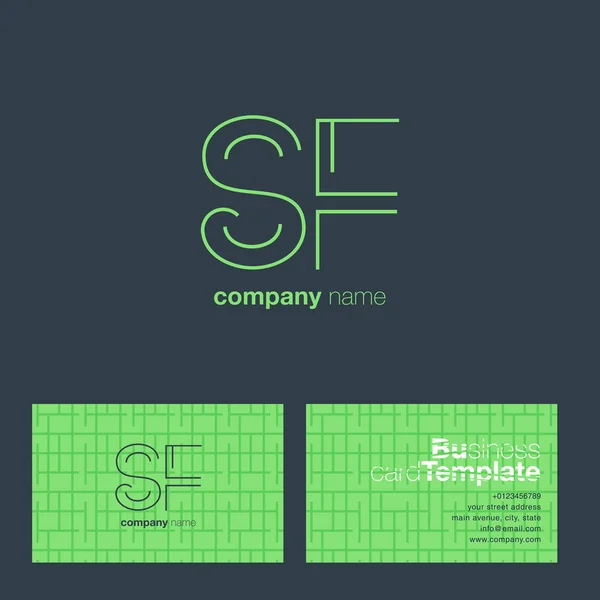 SF irodalom logó névjegykártya — Stock Vector