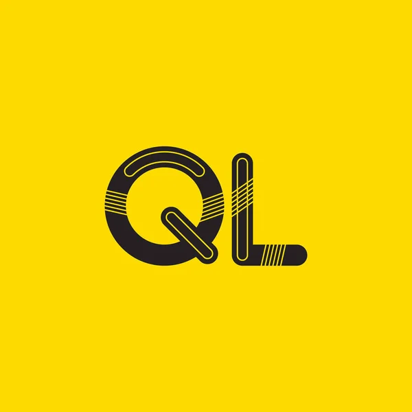 Bağlı Ql harf logo — Stok Vektör