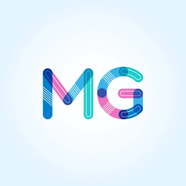 Mg 接続文字ロゴ — ストックベクタ