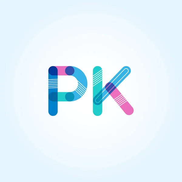 PK připojeny písmena loga — Stockový vektor