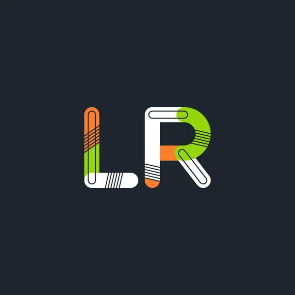 LR ansluten bokstäver logotyp — Stock vektor