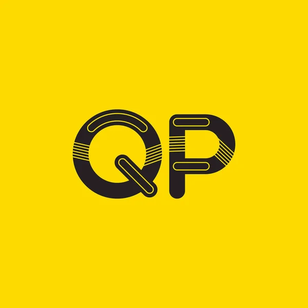 QP kapcsolódó leveleket logó — Stock Vector