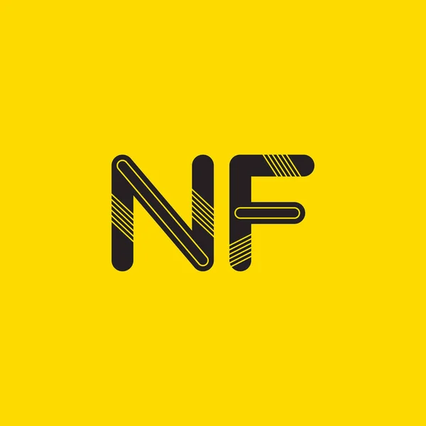 Логотип букв NF — стоковый вектор