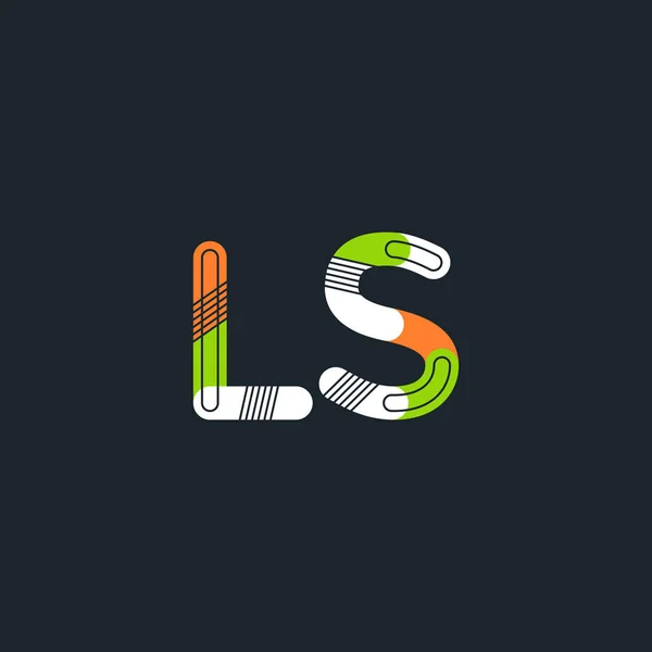 Logotipo de letras conectadas LS — Vector de stock