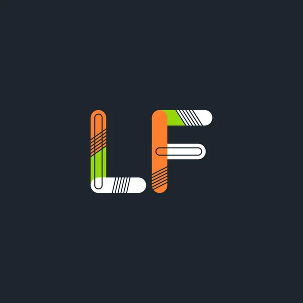 LF connected letters logo — Stock Vector