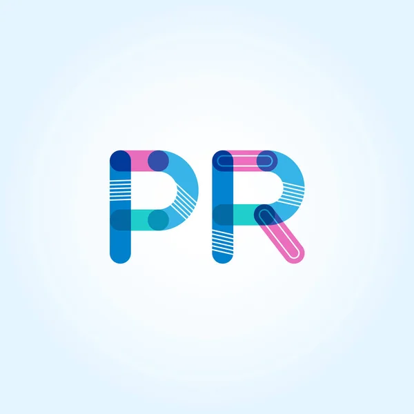 PR connected letters logo — Stock Vector