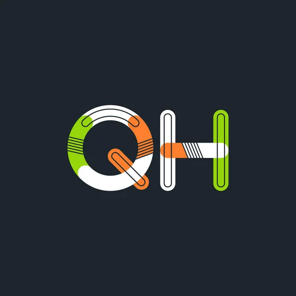 Qh verbonden brieven logo — Stockvector