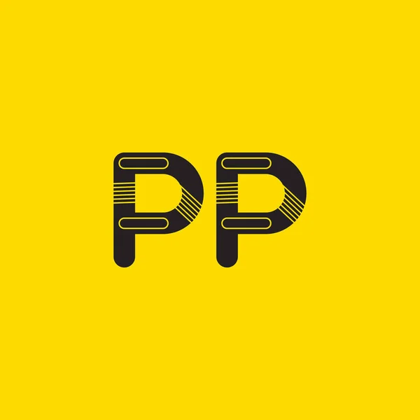 PP letras conectadas logotipo —  Vetores de Stock