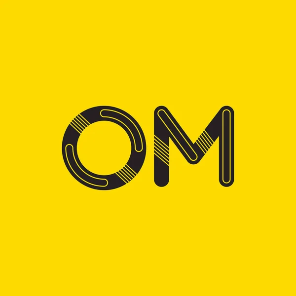OM lettres connectées logo — Image vectorielle