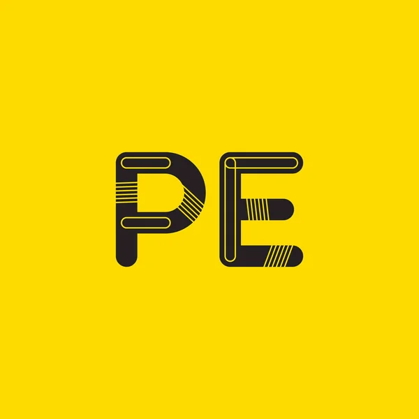 Pe verbundene Buchstaben Logo — Stockvektor