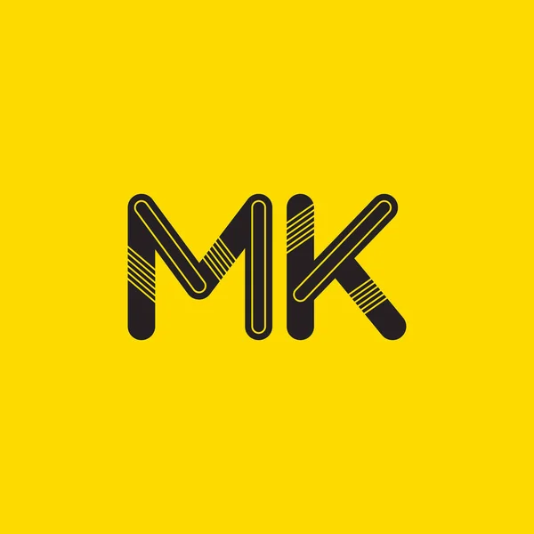 MK letras conectadas logotipo —  Vetores de Stock