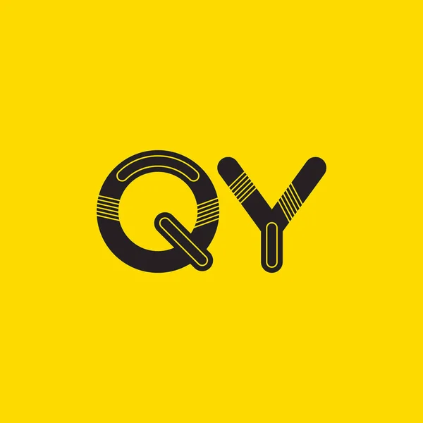 QY connected letters logo — Stock Vector