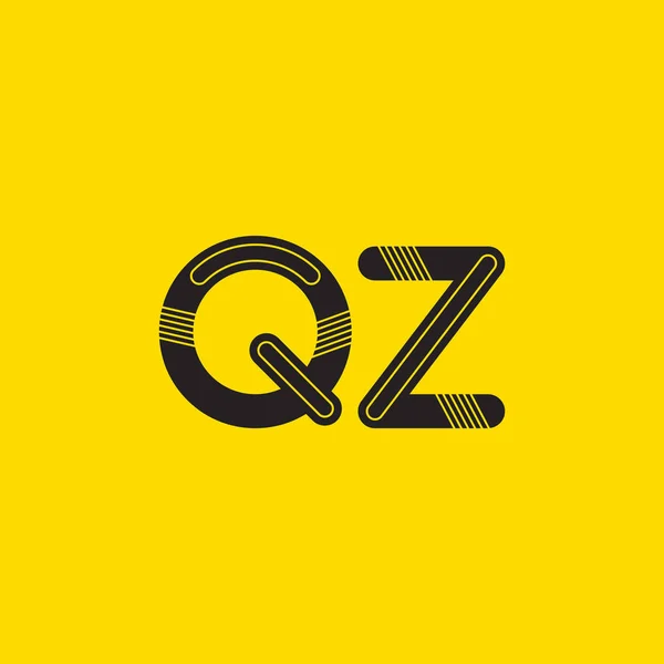 QZ letras conectadas logotipo — Vetor de Stock