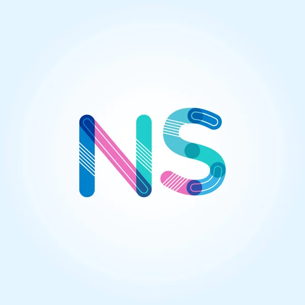 NS připojeny písmena loga — Stockový vektor