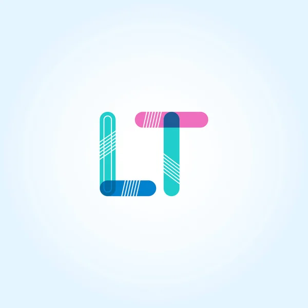 Logotipo de letras conectadas LT — Archivo Imágenes Vectoriales