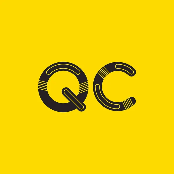 QC kapcsolódó leveleket logó — Stock Vector
