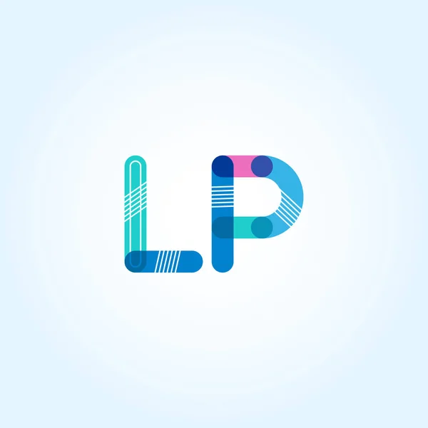Logo litery LP podłączony — Wektor stockowy