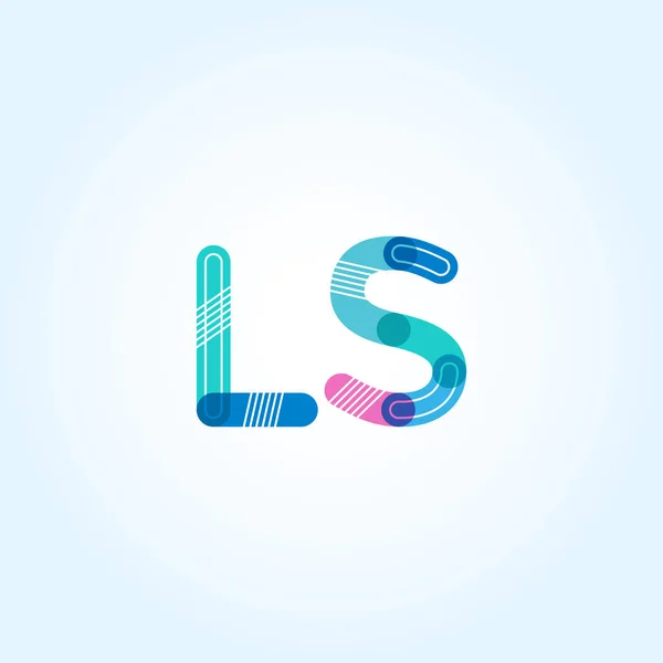 Logotipo de letras conectadas LS — Archivo Imágenes Vectoriales