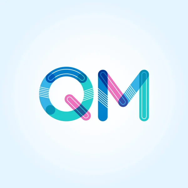 Логотип соединенных букв QM — стоковый вектор