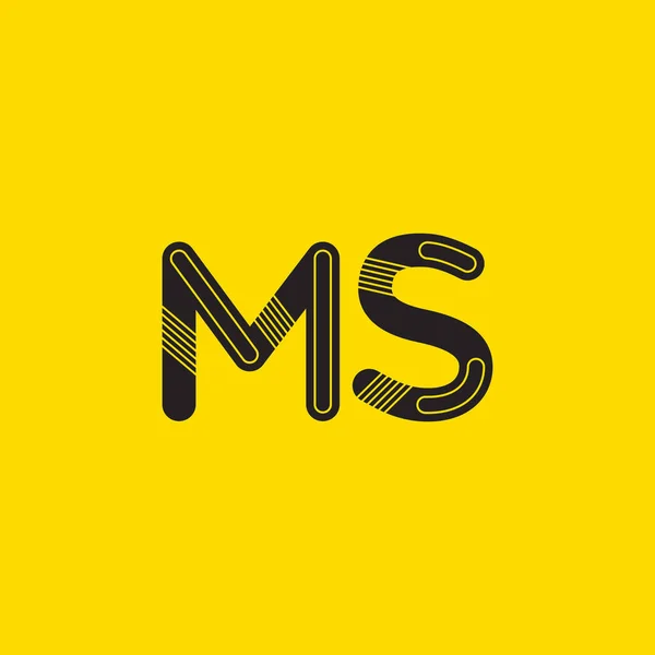 MS letras conectadas logotipo — Vetor de Stock