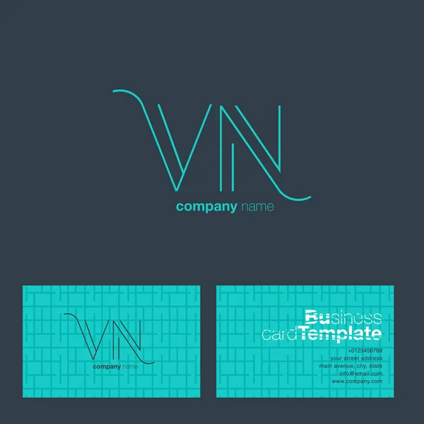 Листи vn логотип візитної картки — стоковий вектор